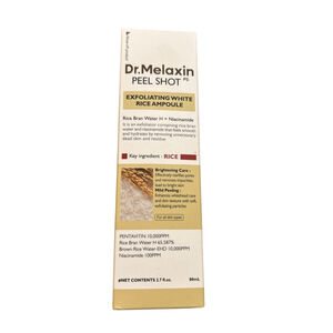 Dr. Melaxin Peel Shot Exfoliant Face & Body Scrub White Rice Ampoule 2.7 fl oz